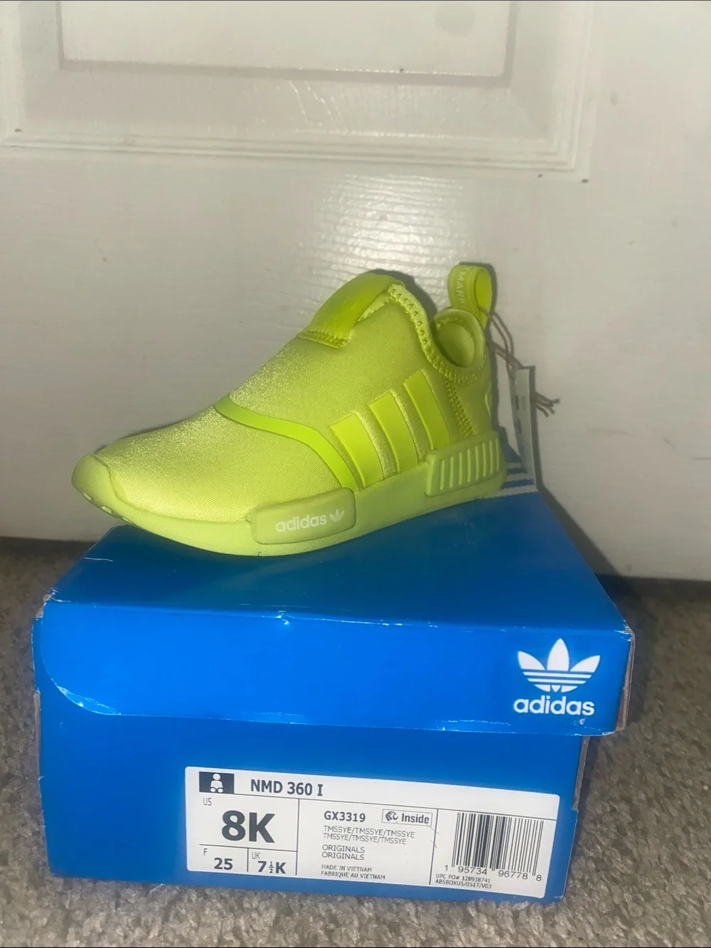 adidas Kids Neon Yellow Slip-On NMD 360 I Sneaker